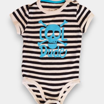 Randig body med tryck