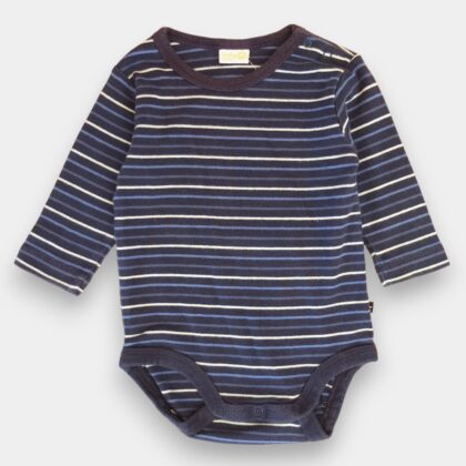 Randig långärmad body