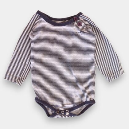 Randig långärmad body