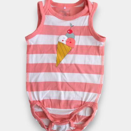 Randig body med tryck